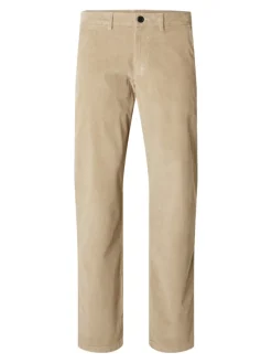 Selected Hosen|Big Boys*SLH196-STRAIGHT MILES CORD PANT W NOOS chinchilla