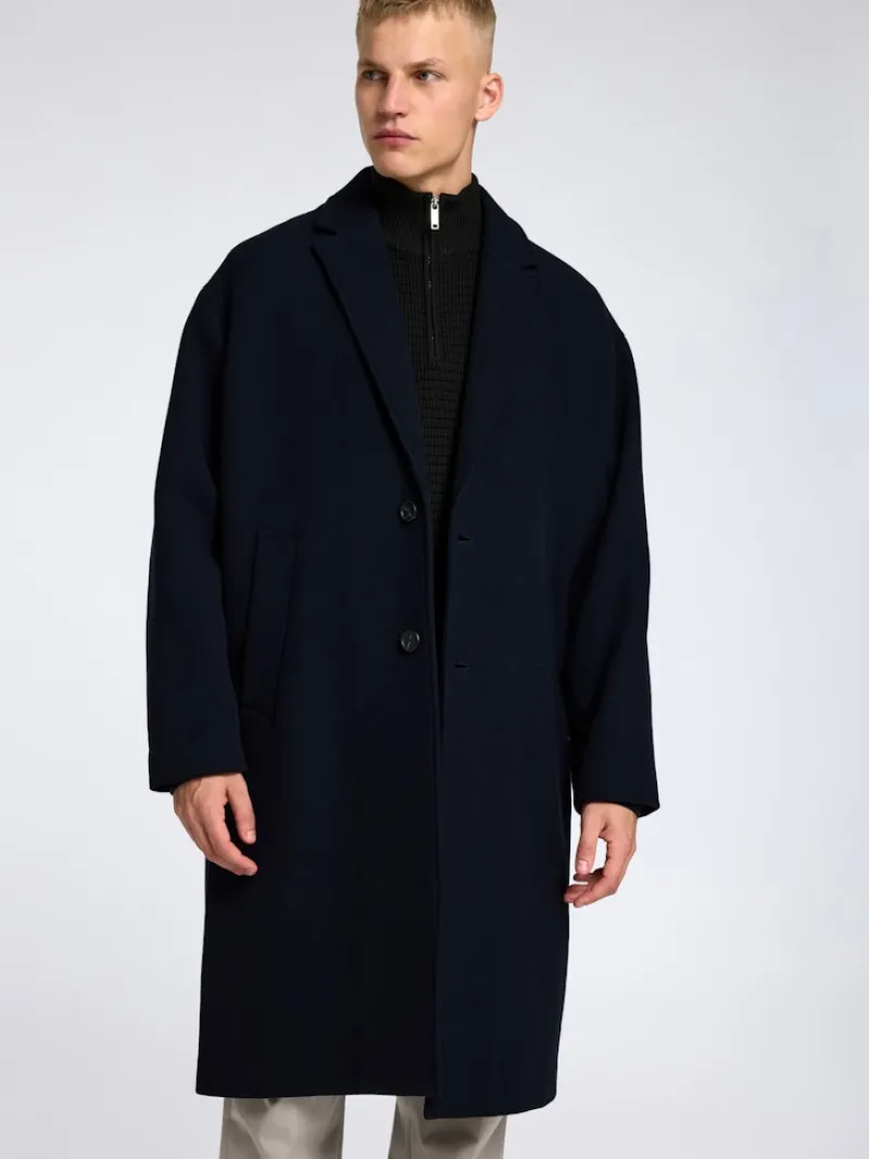 Selected Pullover & Sweatshirts*SLHTHEO LS KNIT STRUCTURE HALF ZIP Black