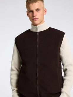 Selected Pullover & Sweatshirts*SLHTHEO LS KNIT STRUCTURE HALF ZIP oatmeal