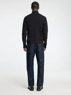 Selected Pullover & Sweatshirts*SLHTHEO LS KNIT STRUCTURE ROLL NECK Black