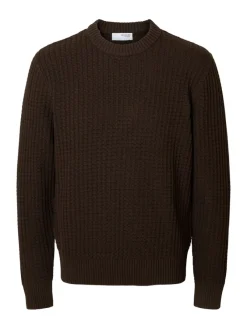 Selected Pullover & Sweatshirts*SLHTOM LS KNIT STRUCTURE CREW NECK Delicioso