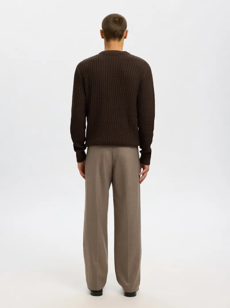 Selected Pullover & Sweatshirts*SLHTOM LS KNIT STRUCTURE CREW NECK Delicioso