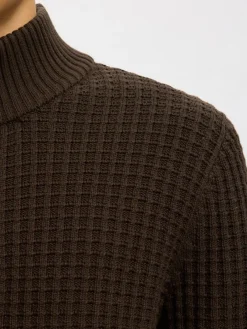 Selected Pullover & Sweatshirts*SLHTOM LS KNIT STRUCTURE HALF ZIP Delicioso