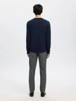 Selected Pullover & Sweatshirts*SLHTRAY LS KNIT MERINO CREW NECK NOOS Navy Blazer