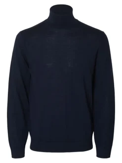 Selected Pullover & Sweatshirts*SLHTRAY LS KNIT MERINO ROLL NECK NOOS Navy Blazer