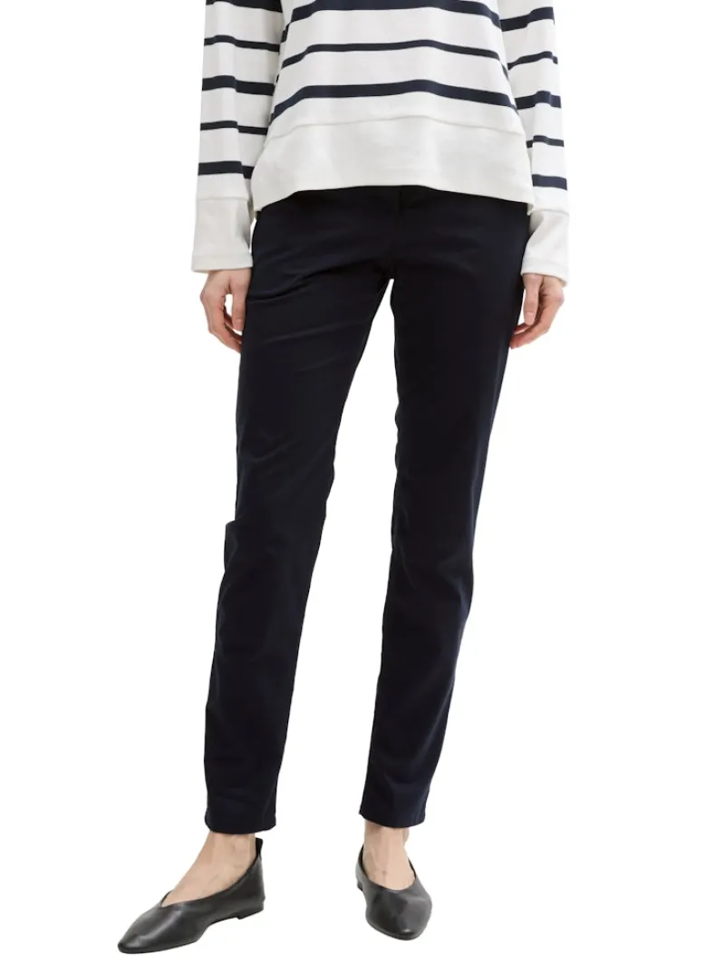 Tom Tailor Hosen*Slim Chino Hose mit Gürtel sky captain blue