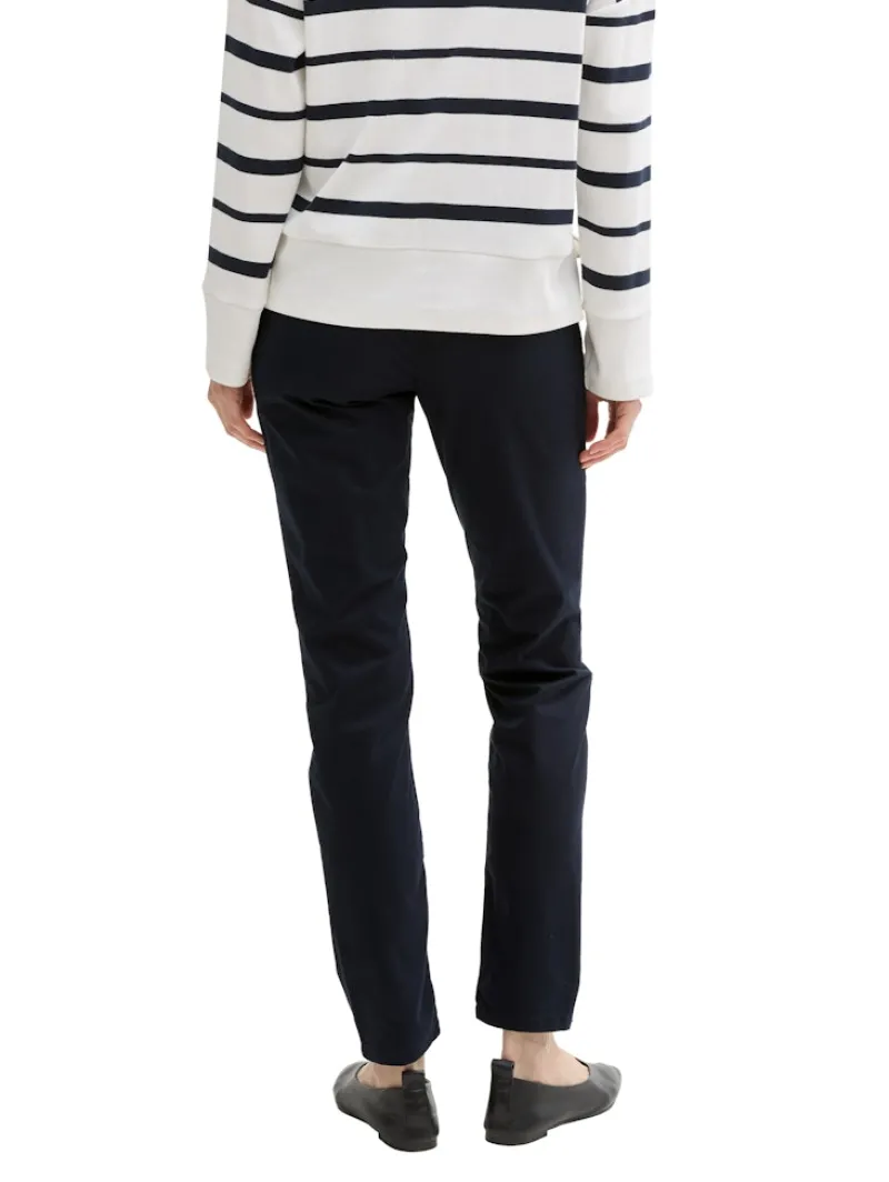 Tom Tailor Hosen*Slim Chino Hose mit Gürtel sky captain blue