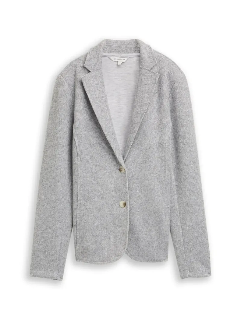 Tom Tailor Jacken*Slim Fit Blazer in Melange-Optik medium silver grey melange