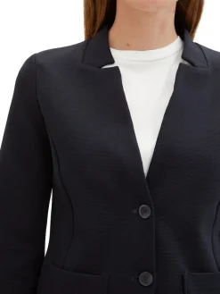 Tom Tailor Jacken*Slim Fit Blazer mit Ottoman Struktur sky captain blue