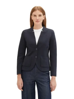 Tom Tailor Jacken*Slim Fit Blazer mit Ottoman Struktur sky captain blue