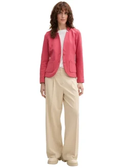 Tom Tailor Jacken*Slim Fit Blazer mit Ottoman Struktur berry red