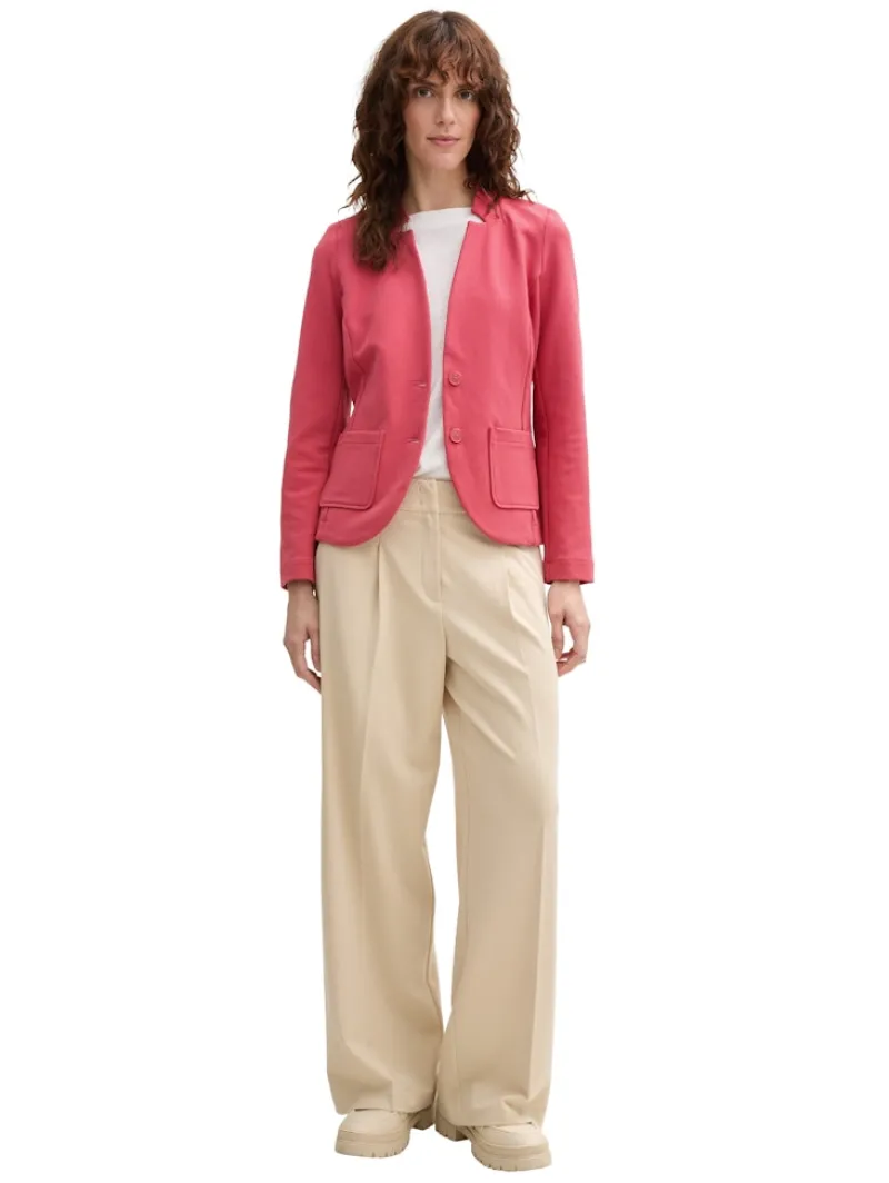 Tom Tailor Jacken*Slim Fit Blazer mit Ottoman Struktur berry red