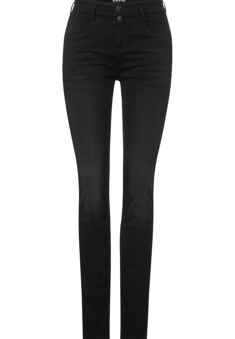 Street One Jeans*Slim Fit Free to Move Jeans black used wash