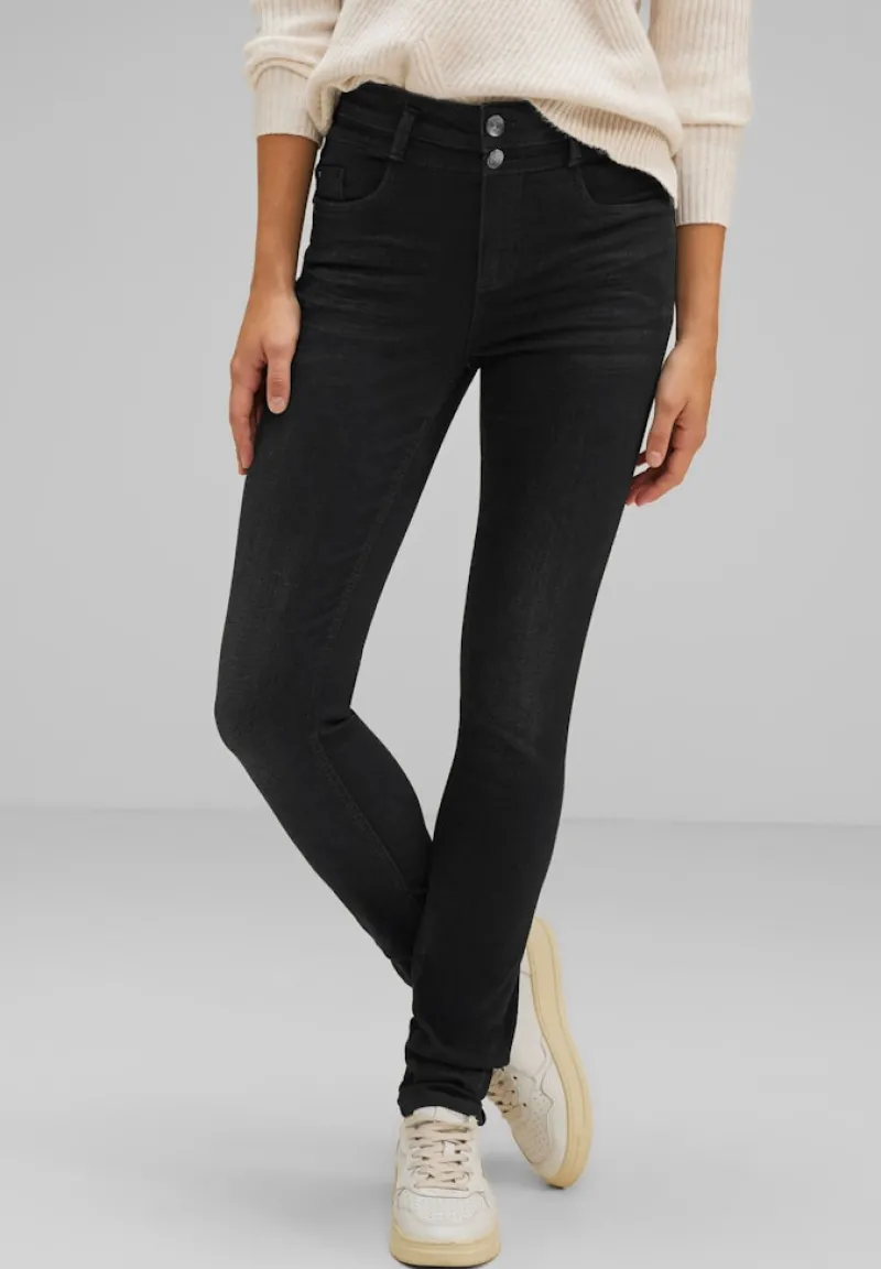 Street One Jeans*Slim Fit Free to Move Jeans black used wash