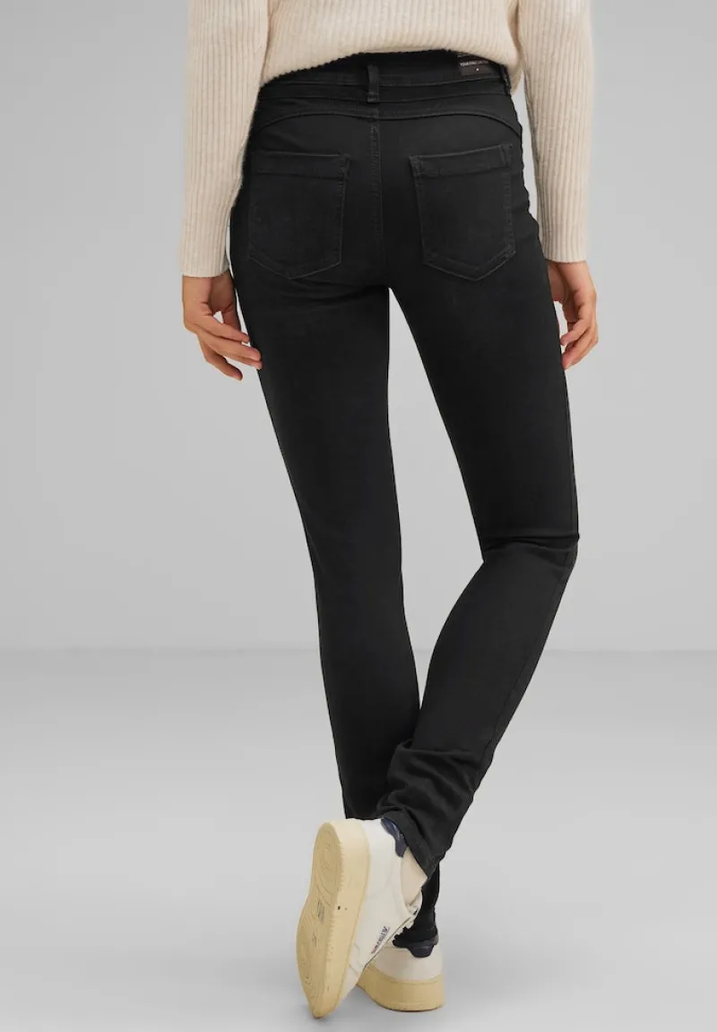 Street One Jeans*Slim Fit Free to Move Jeans black used wash