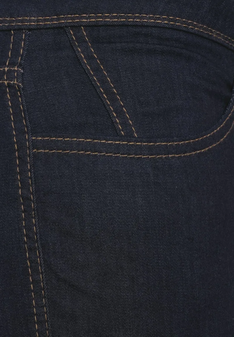 Street One Shorts*Slim Fit Hose in High Waist blue rinsed wash