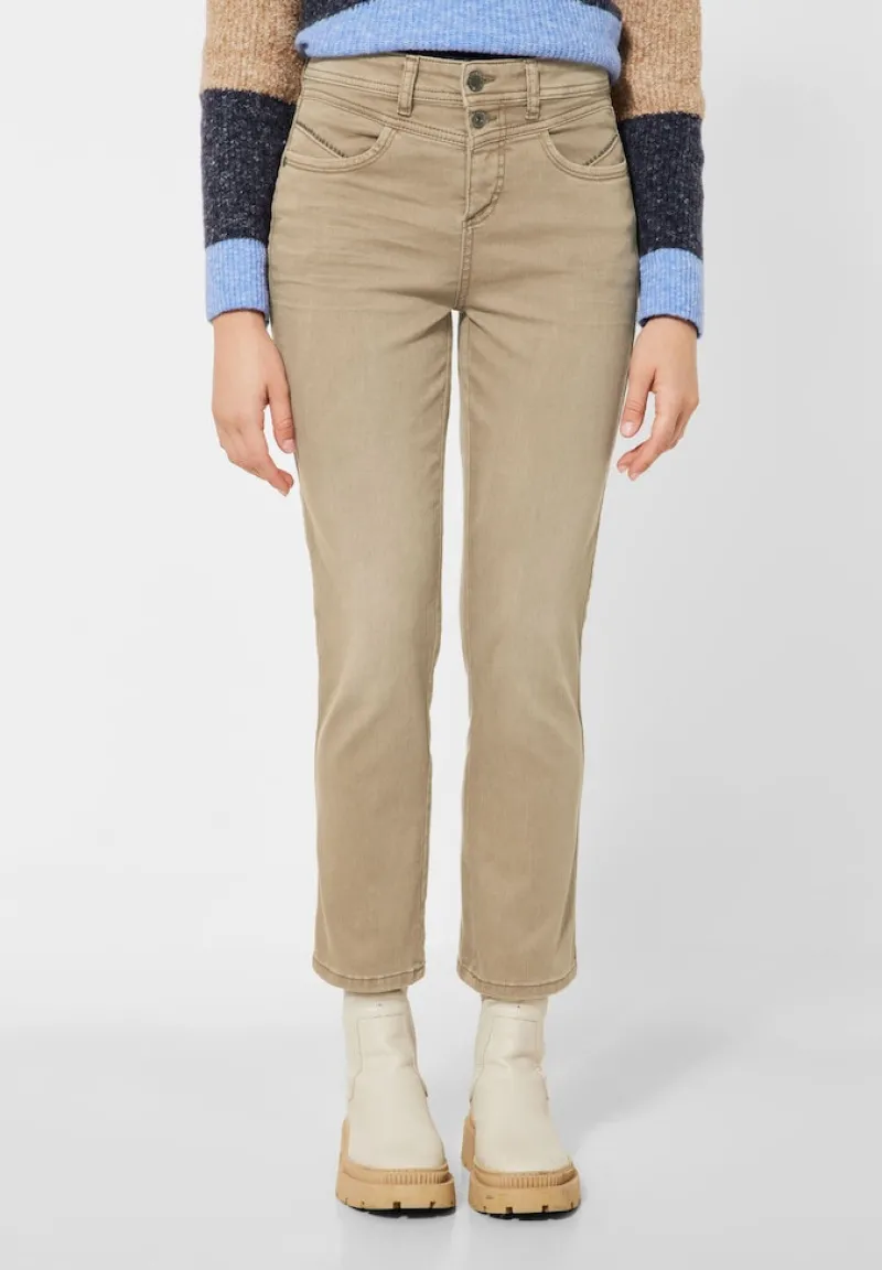 Street One Jeans*Slim Fit Hose nougat sand washed