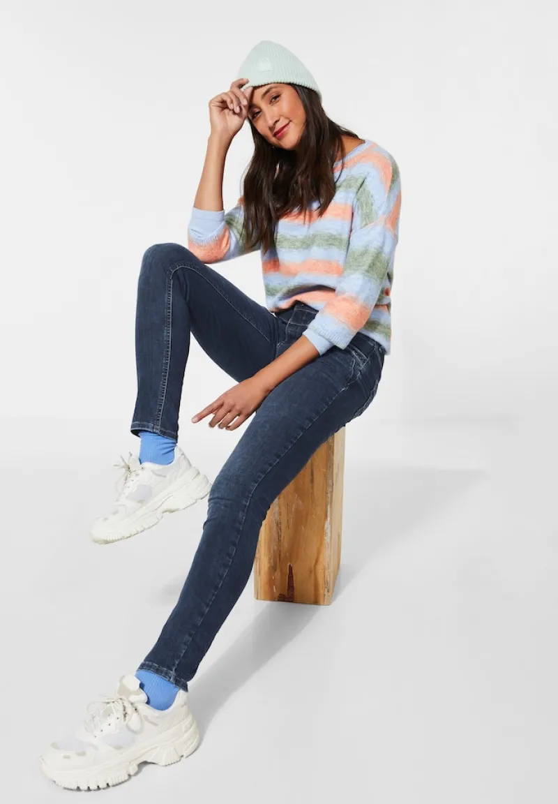 Street One Jeans*Slim Fit Jeans blue black random wash