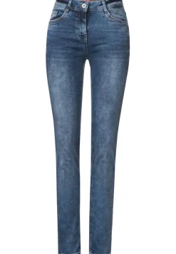 Cecil Jeans*Slim Fit Jeans in Mittelblau mid blue wash