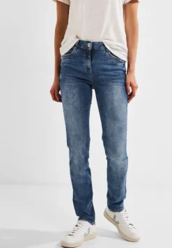 Cecil Jeans*Slim Fit Jeans in Mittelblau mid blue wash