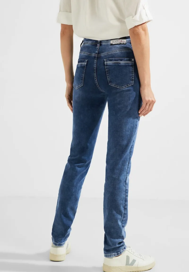 Cecil Jeans*Slim Fit Jeans in Mittelblau mid blue wash