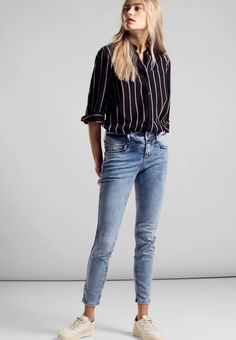 Street One Jeans*Slim Fit Jeans light blue random wash