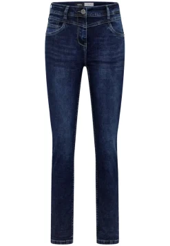 Cecil Jeans*Slim Fit Jeans mid blue used wash