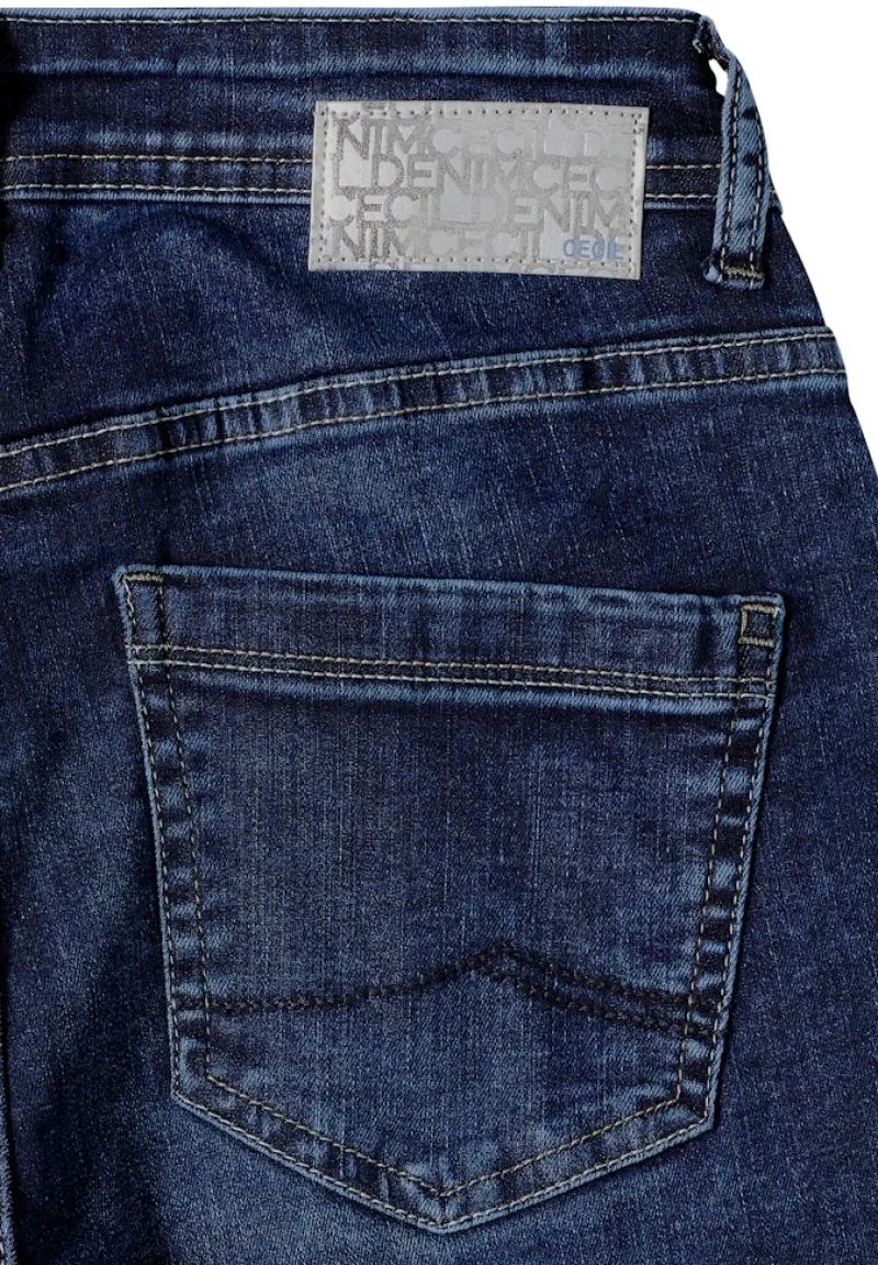 Cecil Jeans*Slim Fit Jeans mid blue used wash