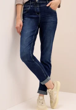 Cecil Jeans*Slim Fit Jeans mid blue used wash