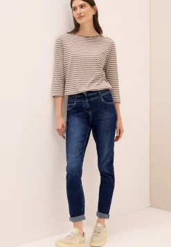 Cecil Jeans*Slim Fit Jeans mid blue used wash