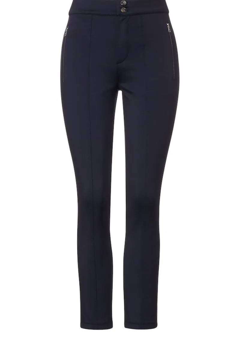 Street One Hosen*Slim Fit Scuba Hose deep blue