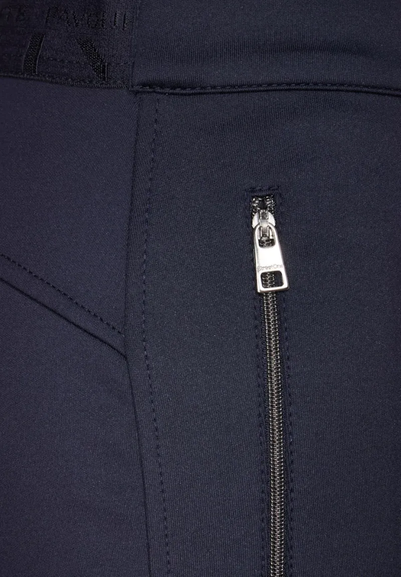 Street One Hosen*Slim Fit Scuba Hose deep blue