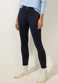 Street One Hosen*Slim Fit Scuba Hose deep blue