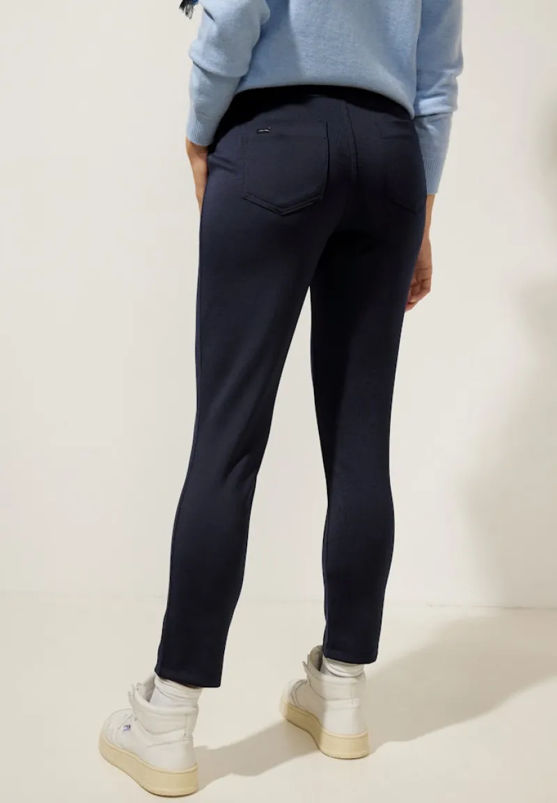 Street One Hosen*Slim Fit Scuba Hose deep blue