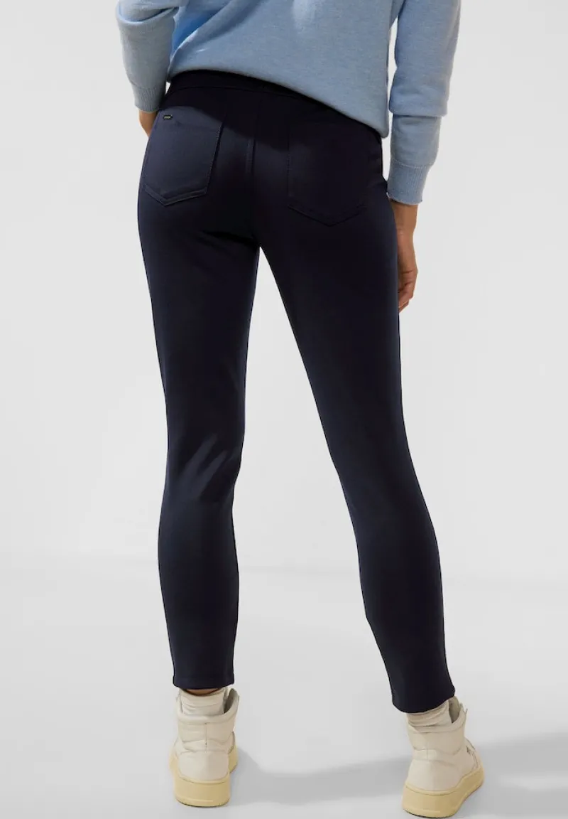 Street One Hosen*Slim Fit Scuba Hose deep blue