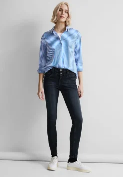 Street One Jeans*Slim Fit Thermojeans authentic blue black wash