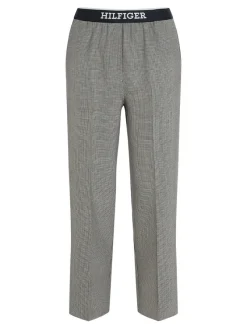 Tommy Hilfiger Hosen*SLIM STRAIGHT LOGO PANT white check