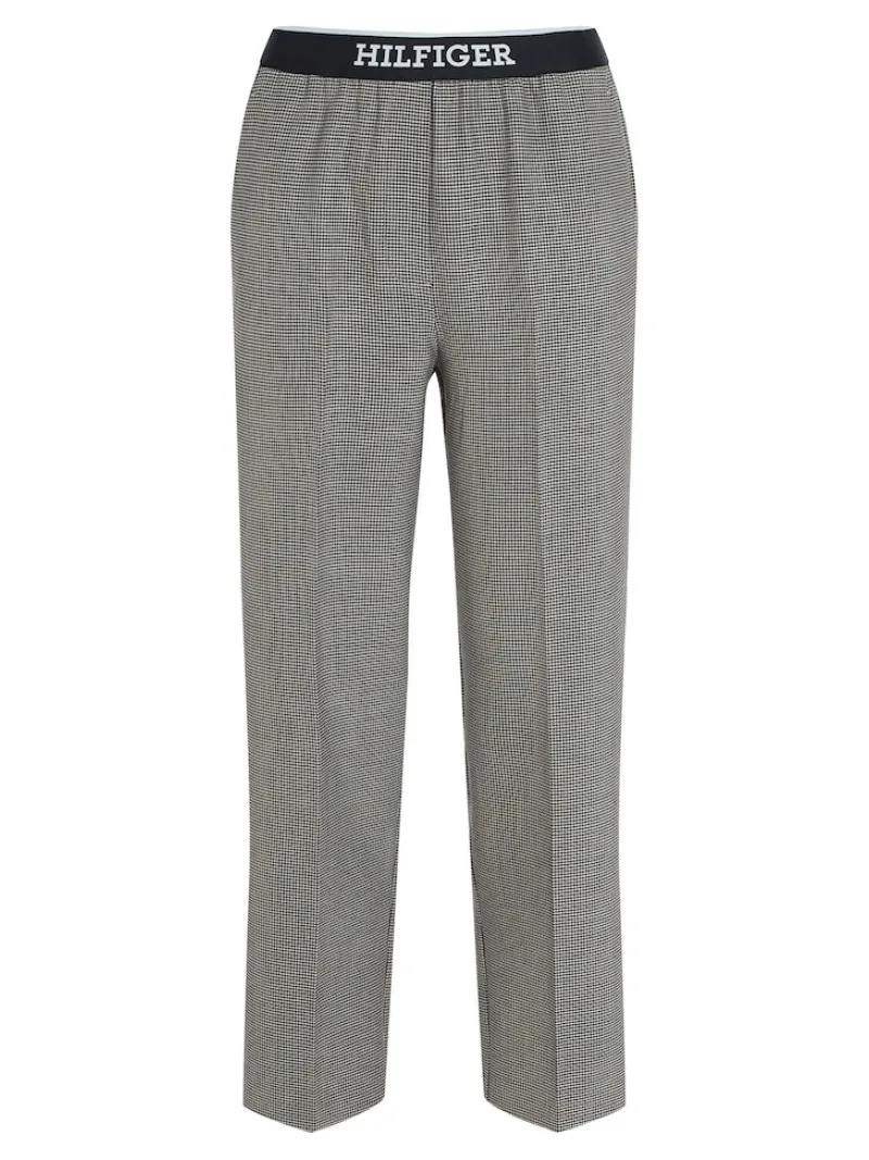 Tommy Hilfiger Hosen*SLIM STRAIGHT LOGO PANT white check