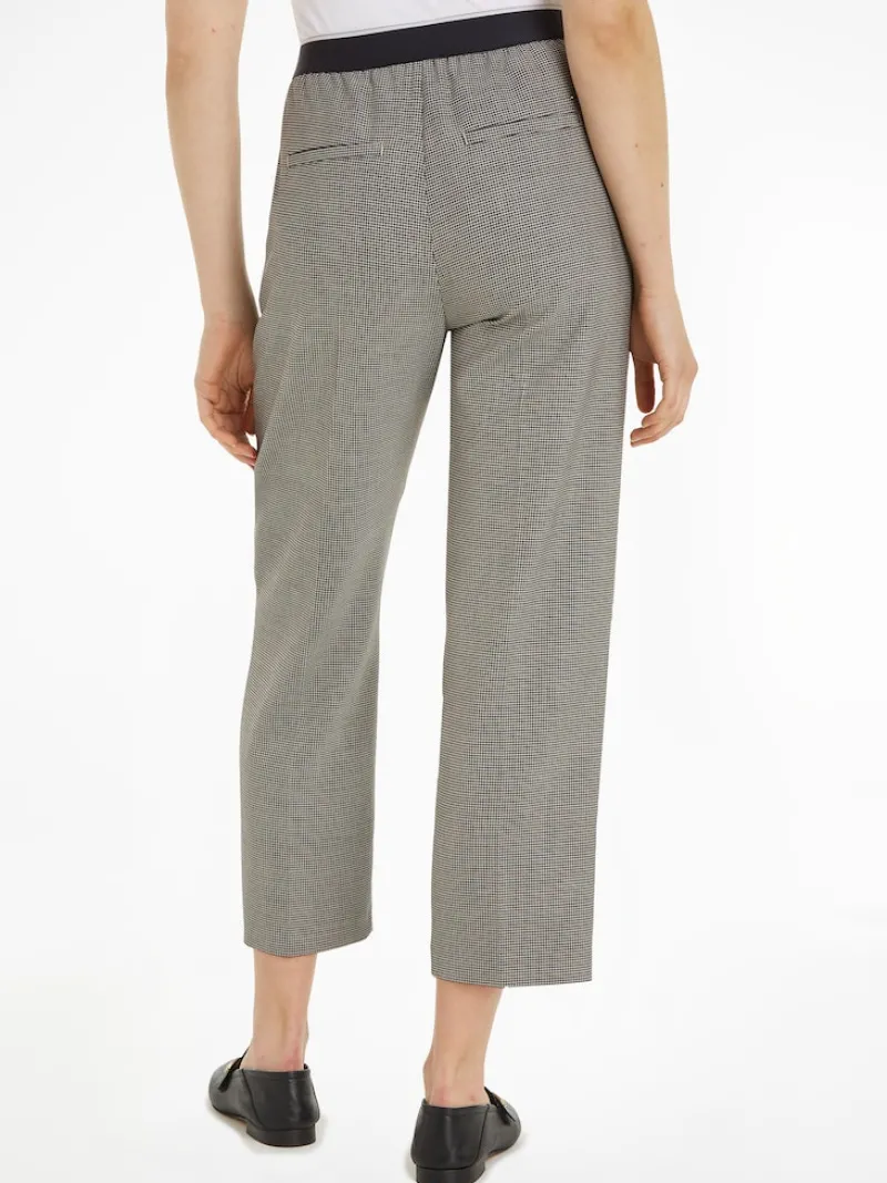 Tommy Hilfiger Hosen*SLIM STRAIGHT LOGO PANT white check