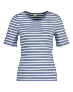 Gant Shirts*SLIM STRIPED T-SHIRT blue water