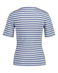 Gant Shirts*SLIM STRIPED T-SHIRT blue water