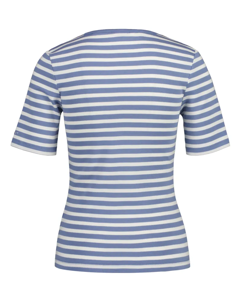 Gant Shirts*SLIM STRIPED T-SHIRT blue water