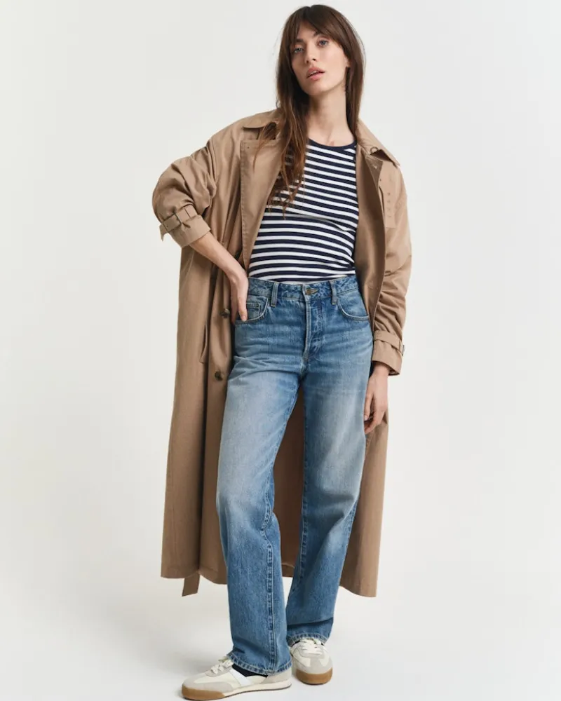 Gant Shirts*SLIM STRIPED T-SHIRT evening blue