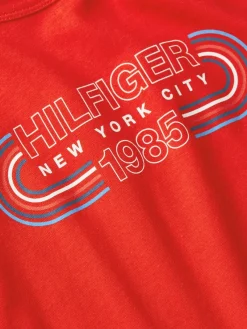 Tommy Hilfiger Shirts*SLIM TRACK HILFIGER C-NK SS fierce red