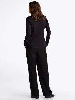 Tommy Hilfiger Blusen*SLIM VISC BUTTON DOWN SHIRT LS Black