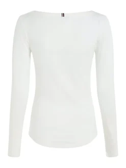 Tommy Hilfiger Shirts*SLIM 5X2 RIB O-NK LS ecru