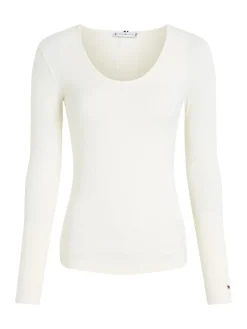 Tommy Hilfiger Shirts*SLIM 5X2 RIB SCOOP-NK LS calico