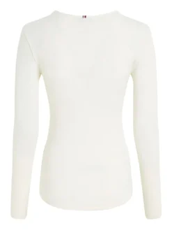 Tommy Hilfiger Shirts*SLIM 5X2 RIB SCOOP-NK LS calico