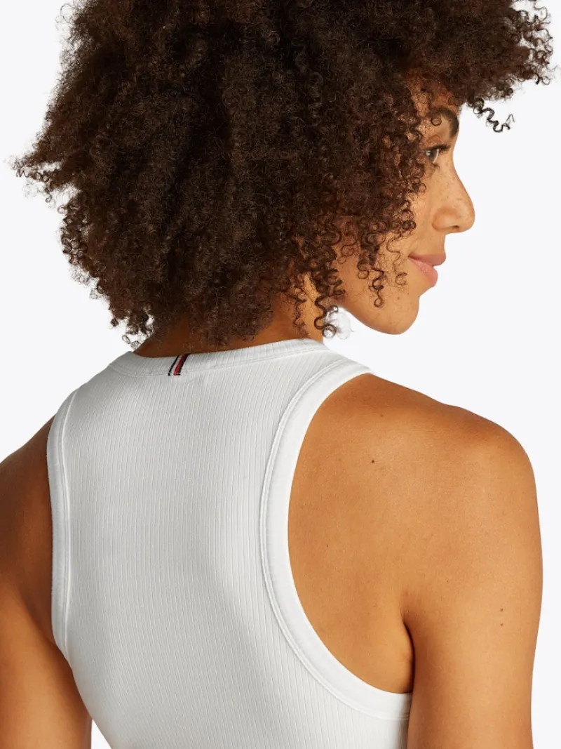 Tommy Hilfiger Shirts*SLIM 5X2 RIB TANK TOP NS ecru