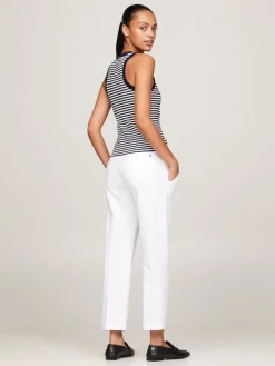 Tommy Hilfiger Shirts*SLIM 5X2 STR RIB TANK TOP NS mini stp desert sky- white